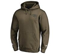 Fanatics NFL New England Patriots Iconic Back and Front Logo Olive Sweater (M)