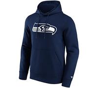 Fanatics Seattle Seahawks Mid Essentials Crest Men's Hoodie Dark Blue/White, XL