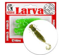 FANATIK Soft lures LARVA LUX 1.6" 2" 2.5" 3.5" 4-9cm Silicone Fishing Bait Artificial Sofbaits Twister Jig Minnow Drop Shot (001, 3.5" - 8.9cm - 4pcs.)