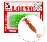 FANATIK Soft lures LARVA LUX 1.6" 2" 2.5" 3.5" 4-9cm Silicone Fishing Bait Artificial Sofbaits Twister Jig Minnow Drop Shot (023, 3.5" - 8.9cm - 4pcs.)