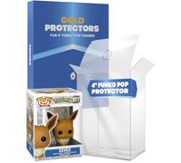 Fanatiko Funko Pop Protectors 40 Pack 4 Inch - 0.5mm Gold Pop Protector Case with UV Protection - Acid Free Crystal Clear Protective Display Box for Vinyl Figures with Anti-Scratch Film