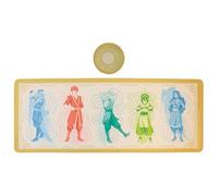 FaNaTtik Avatar: The Last Airbender Elements Desk Pad & Coaster Set - Official Large Gaming Mouse Mat 800×300mm with Non-Slip Base & Reinforced Edges