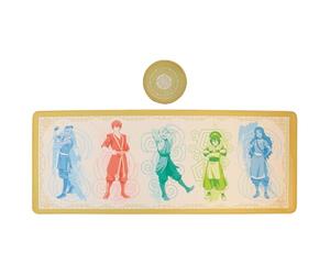 FaNaTtik Avatar: The Last Airbender Elements Desk Pad & Coaster Set - Official Large Gaming Mouse Mat 800×300mm with Non-Slip Base & Reinforced Edges