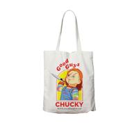 FaNaTtik Chucky Tote Bag - Officially Licensed Good Guys Horror Movie Merchandise - 100% Cotton Reusable Shopping Bag - 400 x 400mm