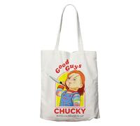FaNaTtik Chucky Tote Bag - Officially Licensed Good Guys Horror Movie Merchandise - 100% Cotton Reusable Shopping Bag - 400 x 400mm