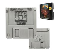 FaNaTtik DOOM II Floppy Disk Replica - Antique Silver Edition | Limited Edition 5,000 Numbered Collectible | Officially Licensed 88x88mm