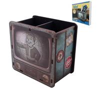 FaNaTtik Fallout Desk Tidy - Officially Licesned Vault-Tec Retro TV Desk Organiser with Vault Boy - MDF Pen & Pencil Holder for Gaming or Office Setup