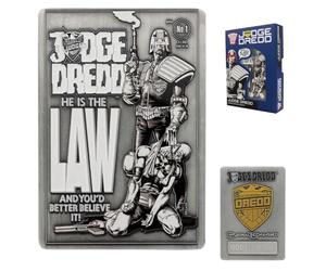 FaNaTtik Judge Dredd Comic Book Cover Ingot - 2000 AD Limited Edition 5,000 Metal Collectible with Antique UV Print & Gold Coloured Badge