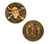 FaNaTtik One Piece Limited Edition Collectible Coin | Officially Licensed, Individually Numbered, Going Merry & Jolly Roger Design with Luffy Quote, Display Ready for Fans & Collectors