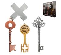 FaNaTtik SILENT HILL 2 Replica Key Set - Limited Edition Collectible Metal Keys (Wood Side, Brookhaven, Toluca) - Officially Licensed - Numbered Display Box - Horror Game Memorabilia