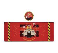 FaNaTtik Sonic the Hedgehog Dr. Eggman Desk Pad & Coaster Set - Official Gaming Desk Mat 800×300mm with Matching 100mm Coaster