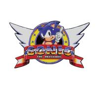 FaNaTtik Sonic The Hedgehog Original Logo Medallion - 35th Anniversary Special Edition Collectible, Individually Numbered, Includes Art Card & Display Stand, 51 x 81 mm