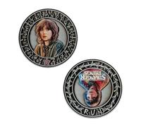 FaNaTtik Stranger Things Limited Edition Will & Joyce Collectible Coin - Officially Licensed, Individually Numbered Enamel Coin, 39mm, 5,000 Worldwide