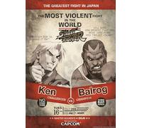 FaNaTtik Street Fighter Limited Edition A3 Numbered Poster Style Art Print: Ken vs Balrog
