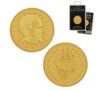 FaNaTtik The Elder Scrolls Collectors Replica Septim Coin - Special Misty Gold Edition, Individually Numbered Piece, Official Skyrim Merchandise (38mm)