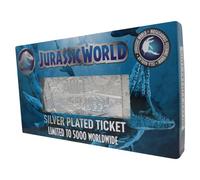 Fanattik UV-JWD11 Jurassic World Limited Edition Silver Plated Mosasaurus Ticket, Multi-Coloured