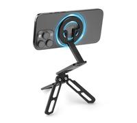 FANAUE 360°Rotating for Magnetic Tripod Mount, Adjustable Aluminum Magnetic Phone Tripod for iPhone 16/15/14/13 Pro Max, Foldable Cell Phone Stand Fits Vlog, Desktop, Travel Essentials Accessories