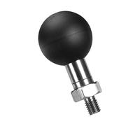 FANAUE Aluminum 1" Ball Head Adapter with M6x1.0 Threaded, 1" Ball Head Base for M6*1.0 Screw Hole, Double Socket Arm & Bike Motorcycle Phone Holder