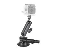 FANAUE Camera Suction Cup Camera Mount with Ball Head Magic Arm, Metal Suction Cup Mount on Car Windshield Dash for DSLR Action Camera with 1/4" Mounting Holes for ARRI