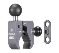 FANAUE CC-04F Anti-theft Handlebar Base Mount Strong Rod Clamp with 1 Inch Ball Head for Rails 0.5" to 2.0" Diameter, Compatible with RAM Mounts B Size Double Socket Arm & Bike Motorcycle Phone Holder
