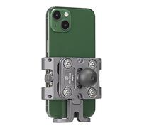 FANAUE CPC-DG09SA Mobile Phone Holder with 1 Inch Ball, Compatible with RAM Mount B Size, Double Base Arm and Motorcycle Mobile Phone Holder for 5.5-7 Inch Phones with Shock-Absorbing Properties