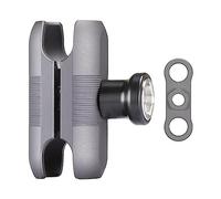 FANAUE Double Socket Arm Compatible with RAM Mounts 1 Inch Ball and Motorcycle Bicycle Phone Holder, Fits All Industry Standard 1 inch/25.4 mm/Type B Ball Adapter, Aluminium 2.36 Inch with Anti-Theft