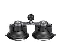 FANAUE Double Suction Cup Car Base Mount with 1" Ball, Window Suction Cup Holder, Compatible with RAM Mounts B Size 1 Inch Ball Double Socket Arm