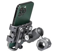 FANAUE Motorcycle Bike Phone Holder Mount Aluminum Alloy with Vibration Dampener ATV/ UTV Bike Scooter Handlebar GPS Clip CPC-09T6F(CC-05)