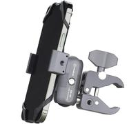 FANAUE Motorcycle Bike Phone Holder with Double Socket Arm and Handlebar Base Mount Strong Rod Clamp Compatible with RAM mount B size 1 inch ball head, Suitable for 5.5-8" Smartphone.