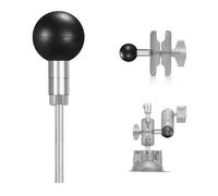 FANAUE Motorcycle Fork Stem Mount Base 1 Inch Ball mount Compatible with RAM Mounts B Size Double Socket Arm And Bicycle Phone Holder (M5×0.8 Threaded Post Ball Head Adapter)