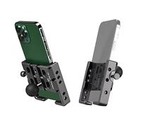 FANAUE Phone Mount Aluminum Alloy with 1'' Ball for Smartphones with a Width of 2.3" to 3.4", Compatible with RAM Mounts B Size Double Socket Arm & Bike Motorcycle Cellphone Holder