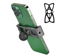 FANAUE Phone Mount Aluminum Alloy with 1'' Ball for Smartphones with a Width of 2.3" to 3.4", Compatible with RAM Mounts B Size Double Socket Arm & Bike Motorcycle Cellphone Holder