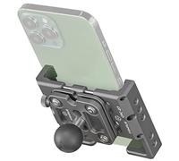 FANAUE Universal Phone Mount with 1'' Ball for Smartphones 2.3'' to 3.4'', Compatible with RAM Mounts B Size Double Socket Arm & Bike Motorcycle Cellphone Holder with Shock Absorber (CPC-07PRO)