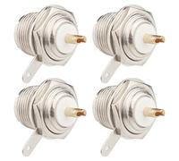 Fanbalunke SO239 Bulkhead Connector 4 Pcs PL259 bulkhead Adapter UHF PL259 Female Nut Bulkhead Panel Mounting Straight Socket with UHF Handle Deck Clip Solder Post Coaxial Adapter Plug