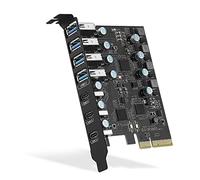 FANBLACK PCIe to USB 3.2 Gen 2 Card - 20 Gbps Bandwidth, 7 Ports (4 Type-A, 3 Type-C), PCI Express Expansion Card for Desktop PC, Windows, Linux, Mac OS Compatible