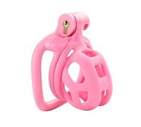 Fancalen Cobra I Chastity Cage Cock Cage Adult Sex Toys Cobra Chastity Bondage Chastity Device Men's Revolution Chastity Lock with 4 Rings (Pink,Nub)