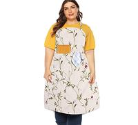 FanChose Plus Size Aprons for Women with Pockets, Men Cotton Kitchen Apron, Canvas Cooking Apron for Barber, Baking, Cooking, Painting, Garden Gardening, Cleaning, BBQ