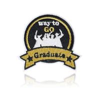FANCIBAND 2.72" Way to Go Graduate Iron On & Sew Patch - Class of 2026 Applique Patch Graduation Ceremony Embroidered Patches for Clothes, Dress, Socks, Jeans, Hats, Gown, Stole, Caps DIY Accessories