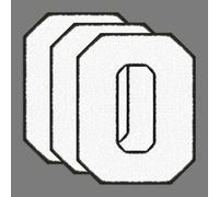FANCIBAND 3PCS 4.5 Inch White Iron On Numbers for Jersey Letterman Jacket Patches Chenille Number Iron On Patches for Clothes Jacket Hoodie Varsity 0