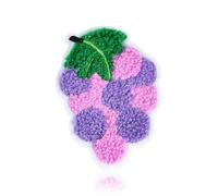 FANCIBAND Grape Embroidered Patch - 3.15" Cute Fruits Chenille Patches Sew on Patches for Clothing, Dress, Jackets, Backpacks, Bags, T-Shirts, Jeans Repair Holes DIY Applique Accessories Pink & Purple