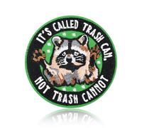 FANCIBAND It's Called Trash Can Not Trash Cannot Patch, 3" Funny Meme Tactical Embroidered Applique Cute Raccoon Morale Patches, Hook and Loop Patches for Backpacks, Dog Harnesses, Vests, Bags, Hats