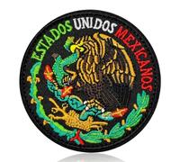 FANCIBAND Mexico Coat of Arms Hook and Loop Patch - Embroidered Eagle Snake Morale Badge | Tactical PVC Backing for Backpacks, Vests, Jackets & Hats | Mexican Pride & Outdoor Gear