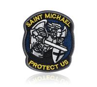 FANCIBAND Saint Michael Protect Us Military Tactical Patch - 3.15" Modern Morale Patch - Army Combat Hook and Loop Patches for Clothes Clothing Jacket Jeans Unifrom Backpack Bags Vest Harness DIY