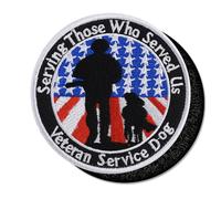 FANCIBAND Serving Those Who Served Veteran Service Dog Patch - 2.5" Tactical Patches Badge Emblem Embroidered Fastener Hook and Loop Patches for Dogs Pets Service Dog Working Dog Guide Dog Harness