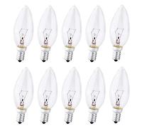 FanciBuy 10 Pack E14 Small Screw Light Bulb, Dimmable Candle Bulbs 40W, 2700K Warm White, 230V