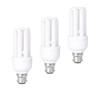 FanciBuy 11Ẉatṭ Light Bulbs Bayonet, Daylight Bulbs 6400K, 660 Lumens, BC/ B22/Bayonet Cap, CFL Low Energy Saving Bulbs, 3 Pack