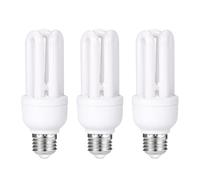 FanciBuy 3 Pack Energy Saving 11W, 11W=60W E27 ES CFL Light Bulbs, Edison Screw CFL Light Bulbs, Daylight 6400K, Compact Fluorescent Stick Bulbs