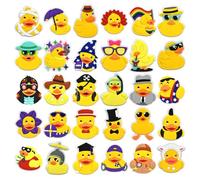 Fancico Yellow Duck Shoe Charms 30pcs Different Decoration for Teens Adults Clog Accessories Party Favor
