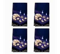 Fanciful Celestial Bakery Quote Croissant 4 Pcs Kitchen Towels 16x24Inch