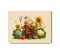 Fanciful Dish Drying Mats For Kitchen Counter, Vintage Gardener Absorbent Rubber Mat, Autumn PU Leather Drying Pad For Kitchen Coffee Bar 18x24 Inch